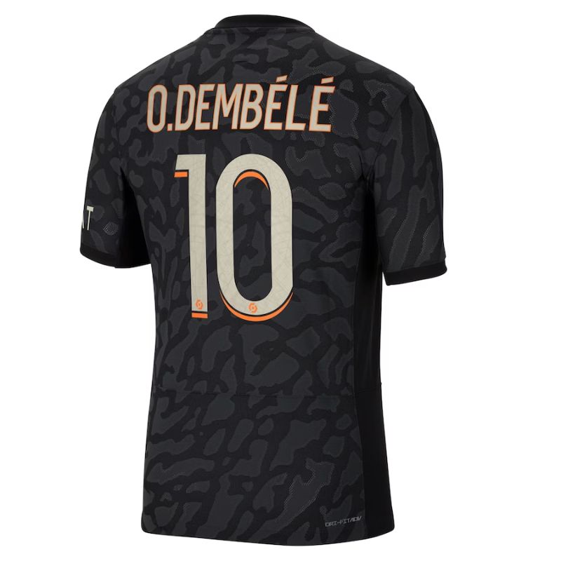 Ousmane Dembélé Paris Saint-Germain 2023/24 Third Player Jersey - Anthracite - Jersey Teams World