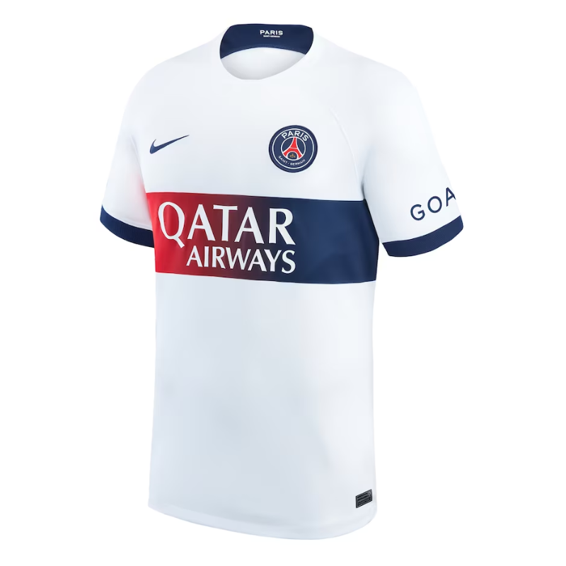 Paris Saint-Germain Away Shirt 2023-24 with Hakimi 2 printing Jersey - White - Jersey Teams World