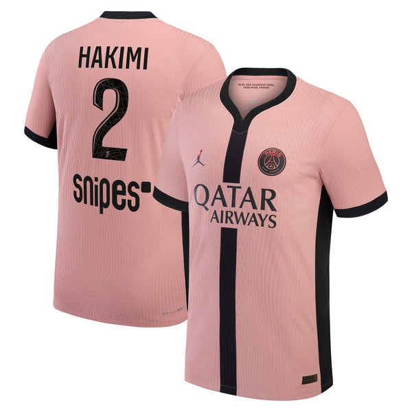 Paris Saint-Germain Jordan Third Dri-FIT ADV Match Jersey 2024-25 with Hakimi 2 printing - Pink