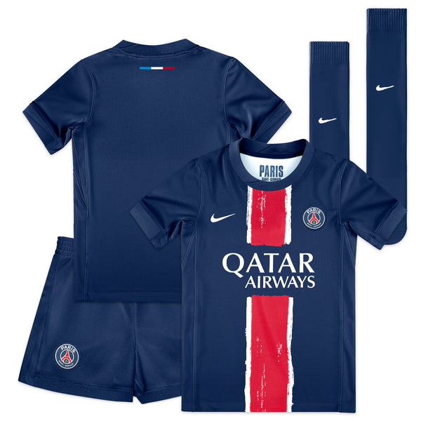 Paris Saint-Germain Nike Preschool 2024/25 Home Custom Stadium Kit Set - Navy