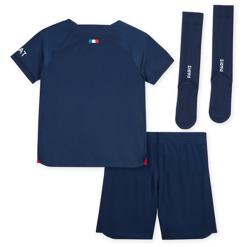 Paris Saint-Germain Team Home Kit 2023-24 - Little Kids Custom Jersey - Blue - Jersey Teams World