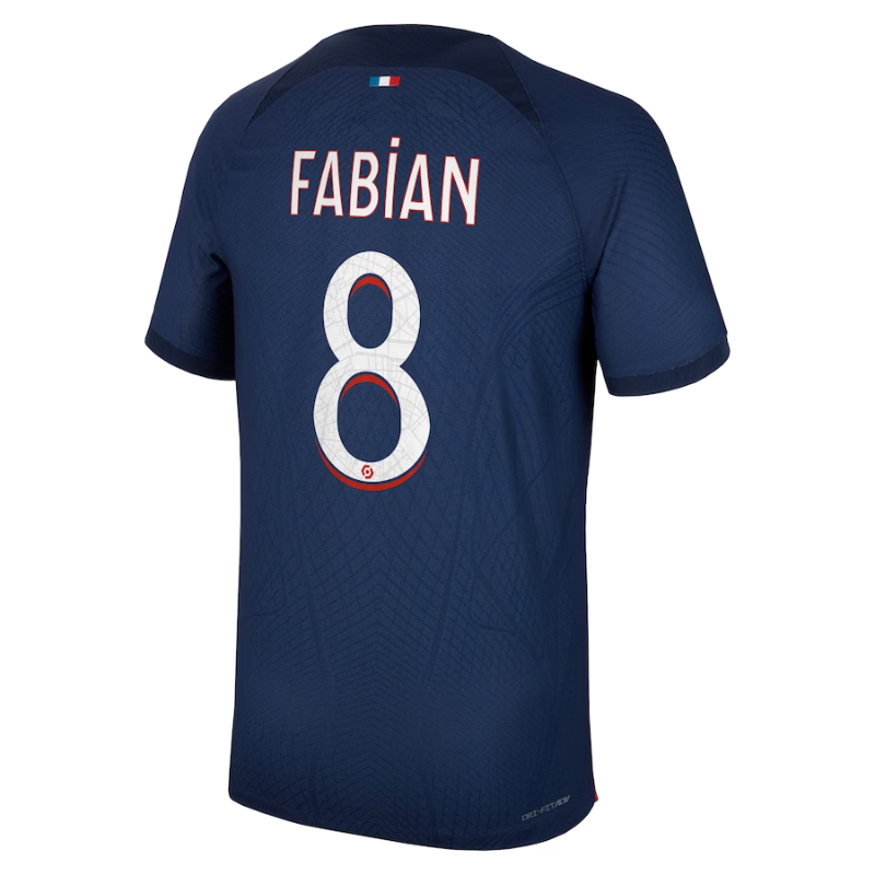 Paris Saint-Germain Team Home Shirt 2023-24 with Fabian 8 printing Jersey - Blue - Jersey Teams World