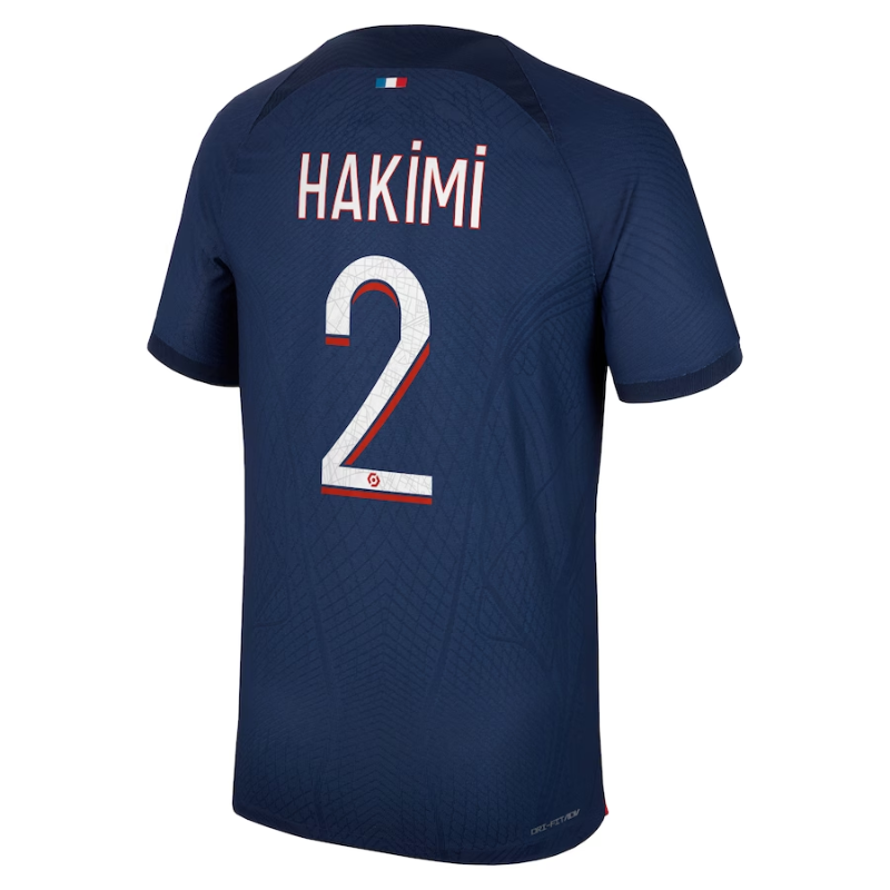 Paris Saint-Germain Team Home Shirt 2023-24 with Hakimi 2 printing Jersey - Blue - Jersey Teams World