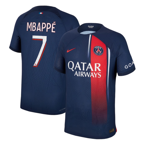 Paris Saint-Germain Team Home Shirt 2023-24 with Jersey Mbappé 7 printing - Blue - Jersey Teams World