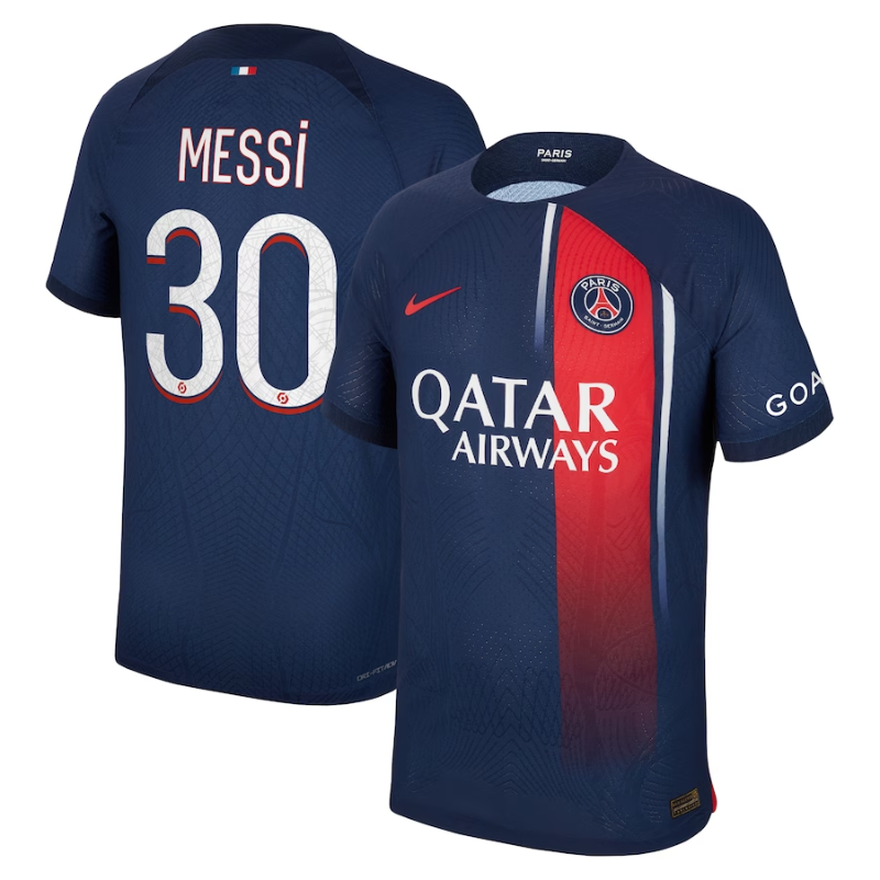 Paris Saint-Germain Team Home Shirt 2023-24 with Jersey Messi 30 printing - Blue - Jersey Teams World