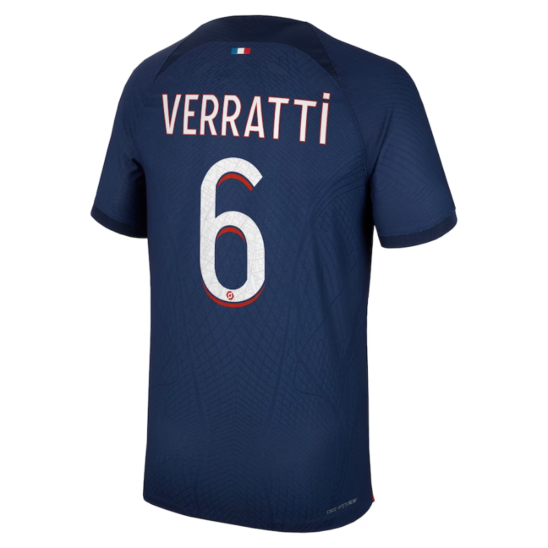 Paris Saint-Germain Team Home Shirt 2023-24 with Verratti 6 printing Jersey - Blue - Jersey Teams World