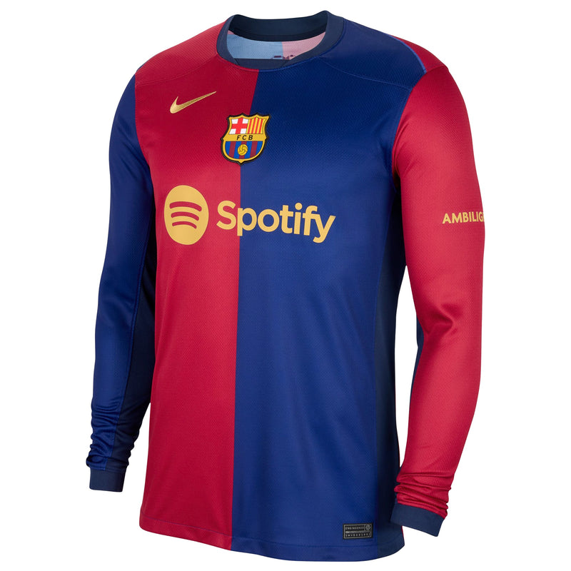 Pedri Barcelona Nike 2024/25 Home Long Sleeve Player Jersey - Royal