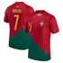 Portugal National Team Home Shirt 2022/23 with Cristiano Ronaldo 7 printing Jersey - Red - Jersey Teams World