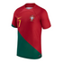 Portugal National Team Home Shirt 2022/23 with Cristiano Ronaldo 7 printing Jersey - Red - Jersey Teams World
