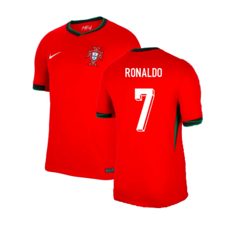 Portugal Nike Home 2024-2025 Ronaldo 7 Jersey - Red