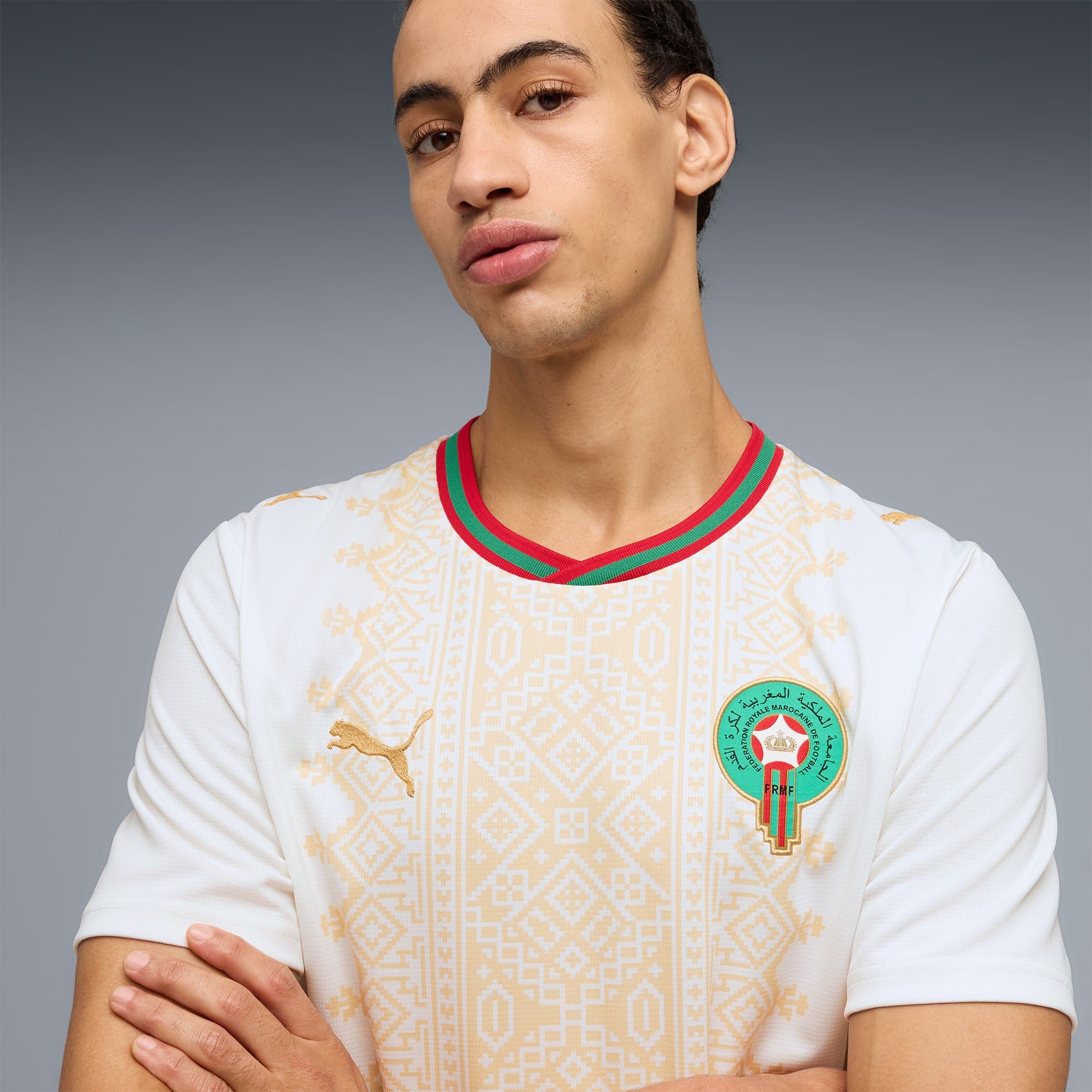 Puma Morocco National Team 2026 Away Jersey - White/Victory Gold - Jersey Teams World
