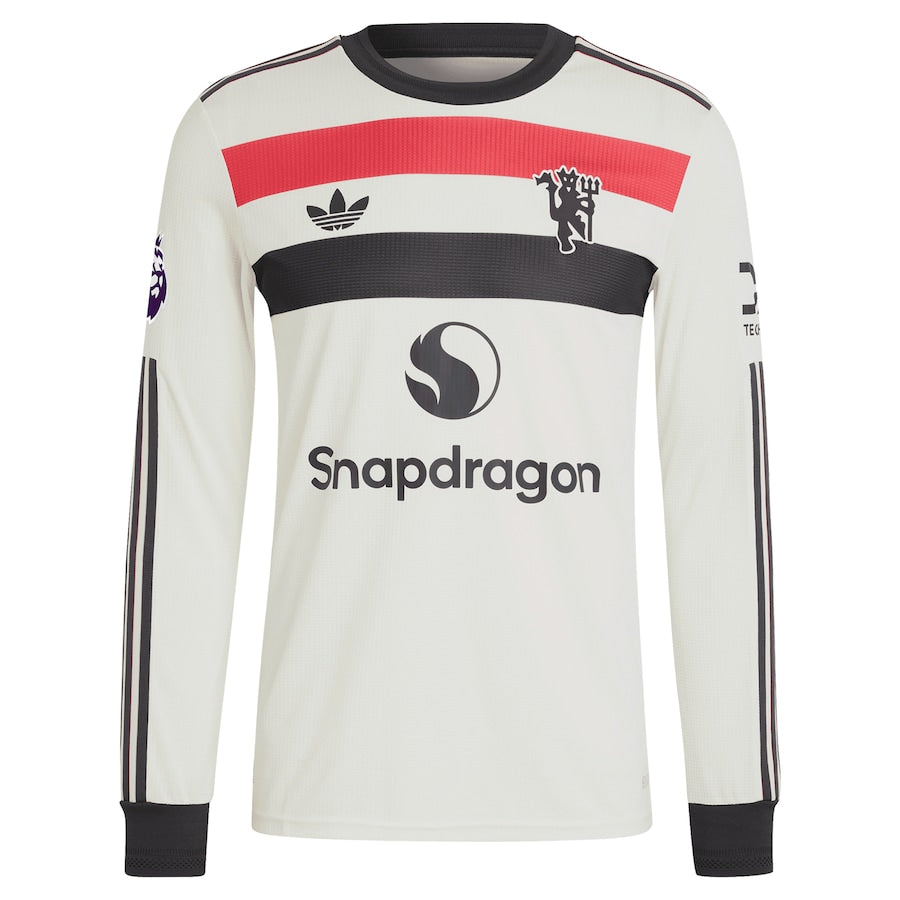 Rasmus Højlund Manchester United adidas 2024/25 Third Long Sleeve Jersey - Cream