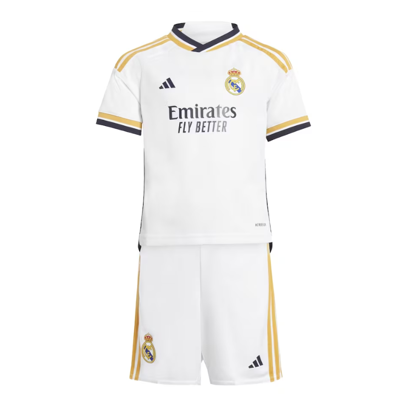 Real Madrid Home Kit Adidas 2023-24 - Little Kids Custom Jersey - White - Jersey Teams World