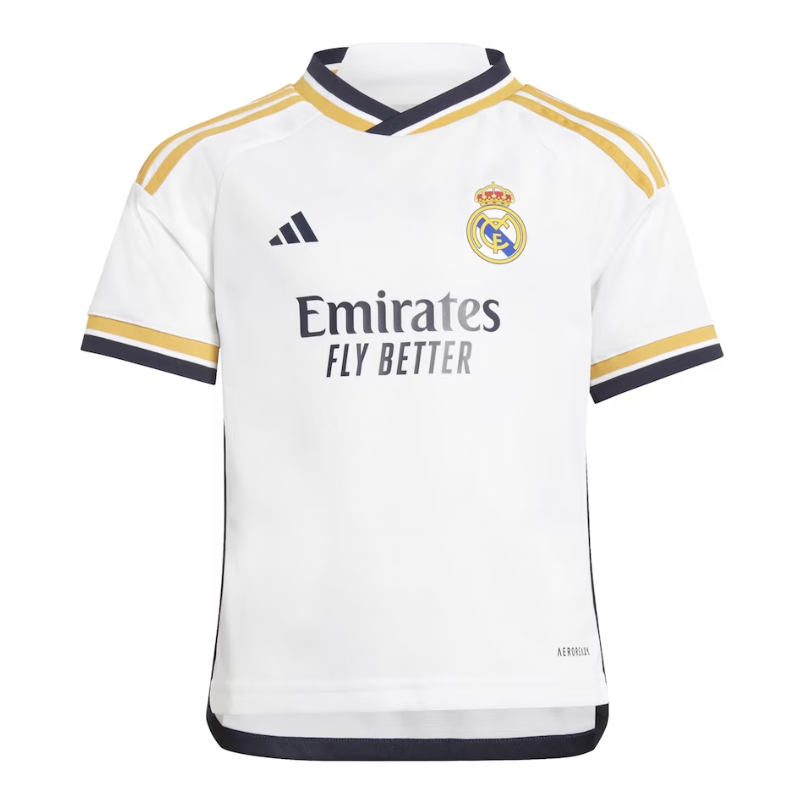 Real Madrid Home Kit Adidas 2023-24 - Little Kids Custom Jersey - White