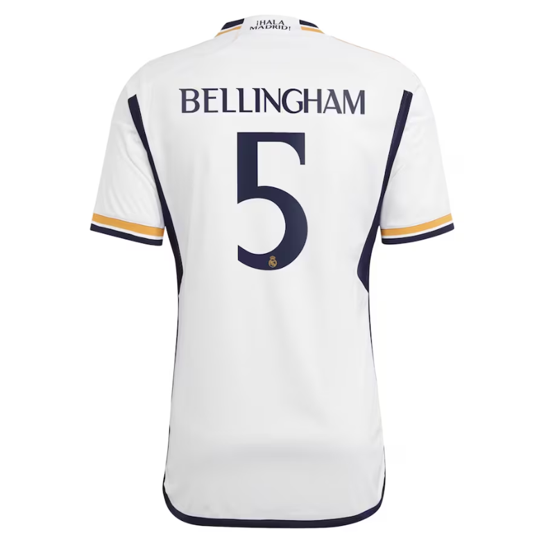 Real Madrid Home Shirt 2023-24 with Bellingham 5 printing Jersey - White - Jersey Teams World