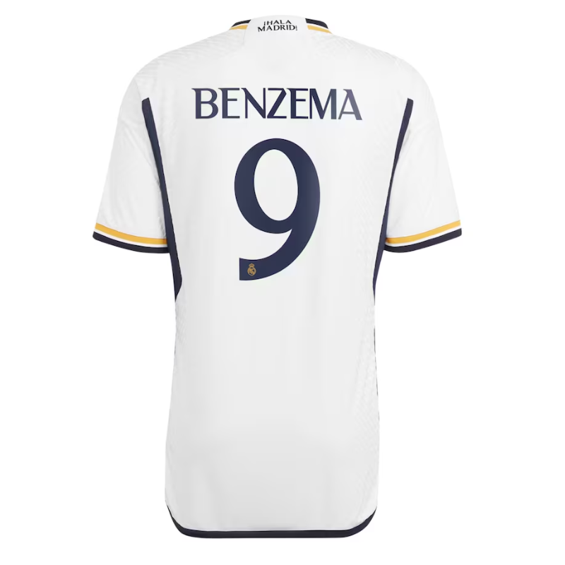 Real Madrid Home Shirt 2023-24 with Benzema 9 printing - White - Jersey Teams World