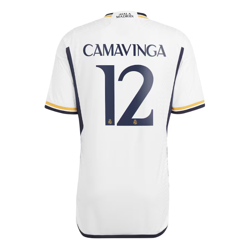 Real Madrid Home Shirt 2023-24 with Camavinga 12 printing - White - Jersey Teams World