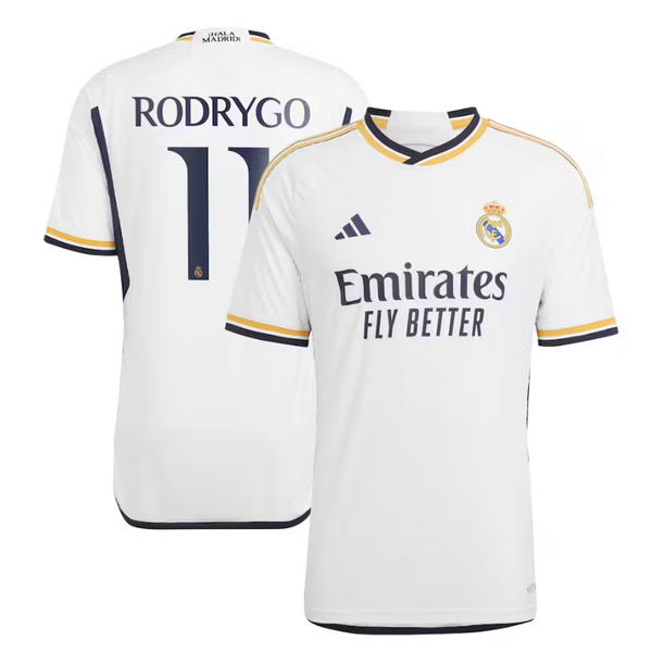 Real Madrid Home Shirt 2023-24 with Rodrygo 11 printing - White - Jersey Teams World
