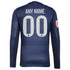 Real Madrid adidas 2025/26 Away Long Sleeve Custom Jersey - Blue