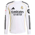 Real Madrid adidas 2025/26 Home Long Sleeve Custom Jersey - White