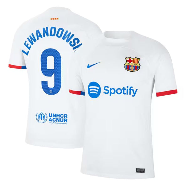 Robert Lewandowski Barcelona 2023/24 Away Jersey - White