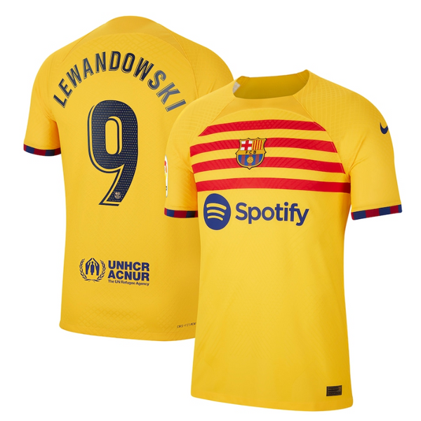 Robert Lewandowski Barcelona Shirt 2023/24 Fourth Player Jersey - Yellow