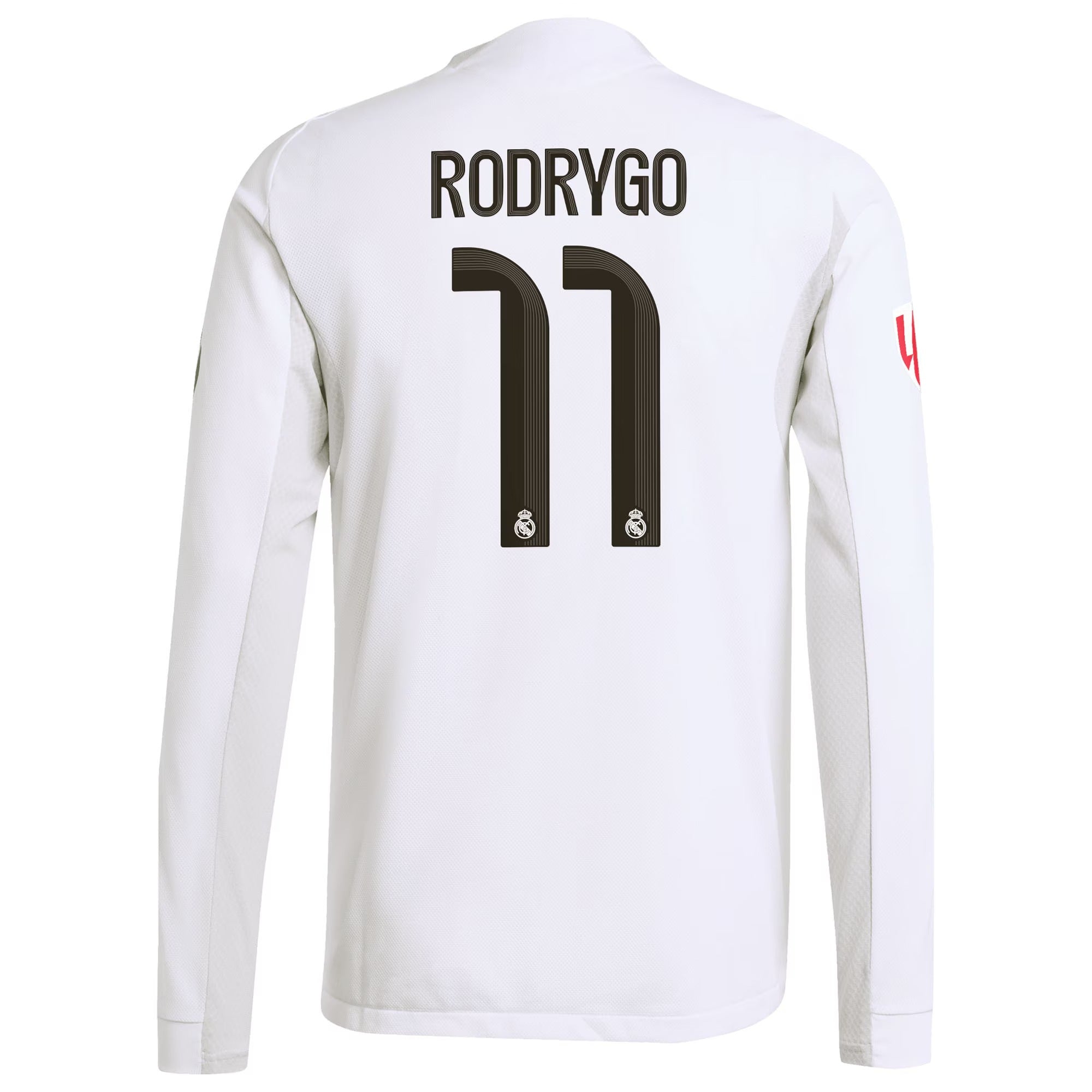 Rodrygo Real Madrid adidas 2025/26 Home Long Sleeve Jersey - White