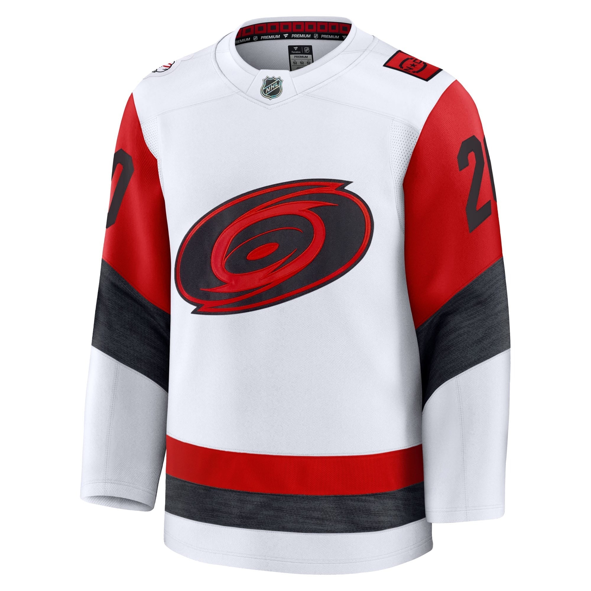 Sebastian Aho Carolina Hurricanes Fanatics Premium Away Jersey – White - Jersey Teams World