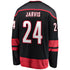 Seth Jarvis Carolina Hurricanes Fanatics Home Breakaway Jersey – Black "Warning Flag" Edition - Jersey Teams World