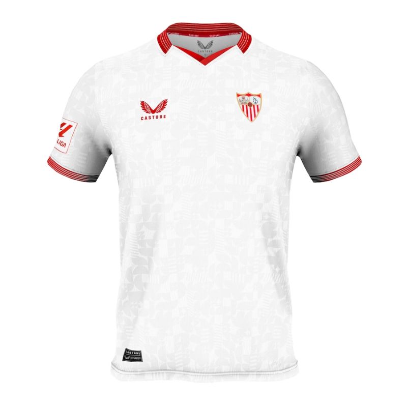 Sevilla Home Shirt 2023-24 Custom Jersey - White - Jersey Teams World