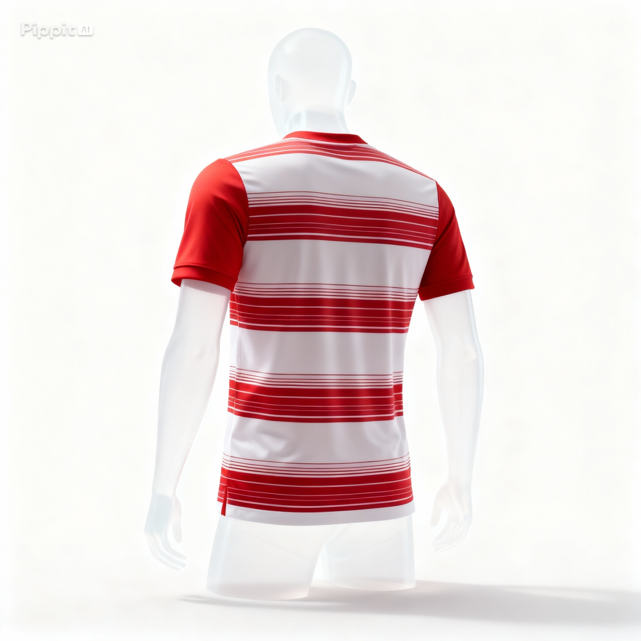 Men's Pro-Strike Soccer Jersey - Red & White Striped Kit