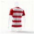 Men's Pro-Strike Soccer Jersey - Red & White Striped Kit