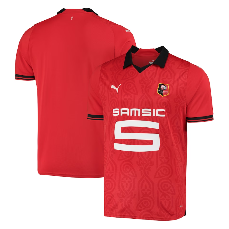 Stade Rennais FC Home Shirt 2023-24 Custom Jersey - Red - Jersey Teams World
