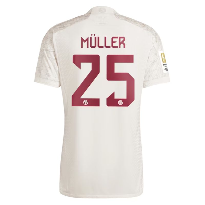 Thomas Müller Bayern Munich Shirt 2023/24 Third Jersey - White