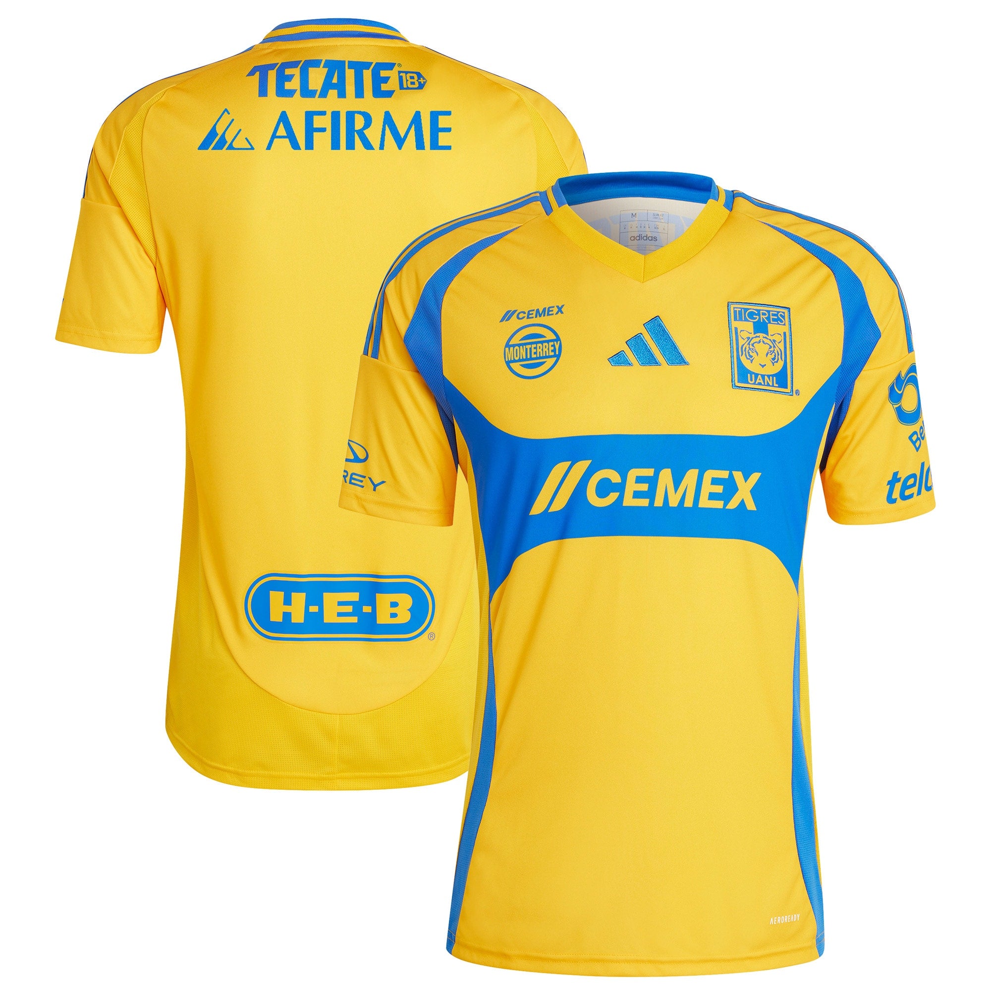 Tigres UANL adidas 2024/25 Home Custom Jersey - Gold