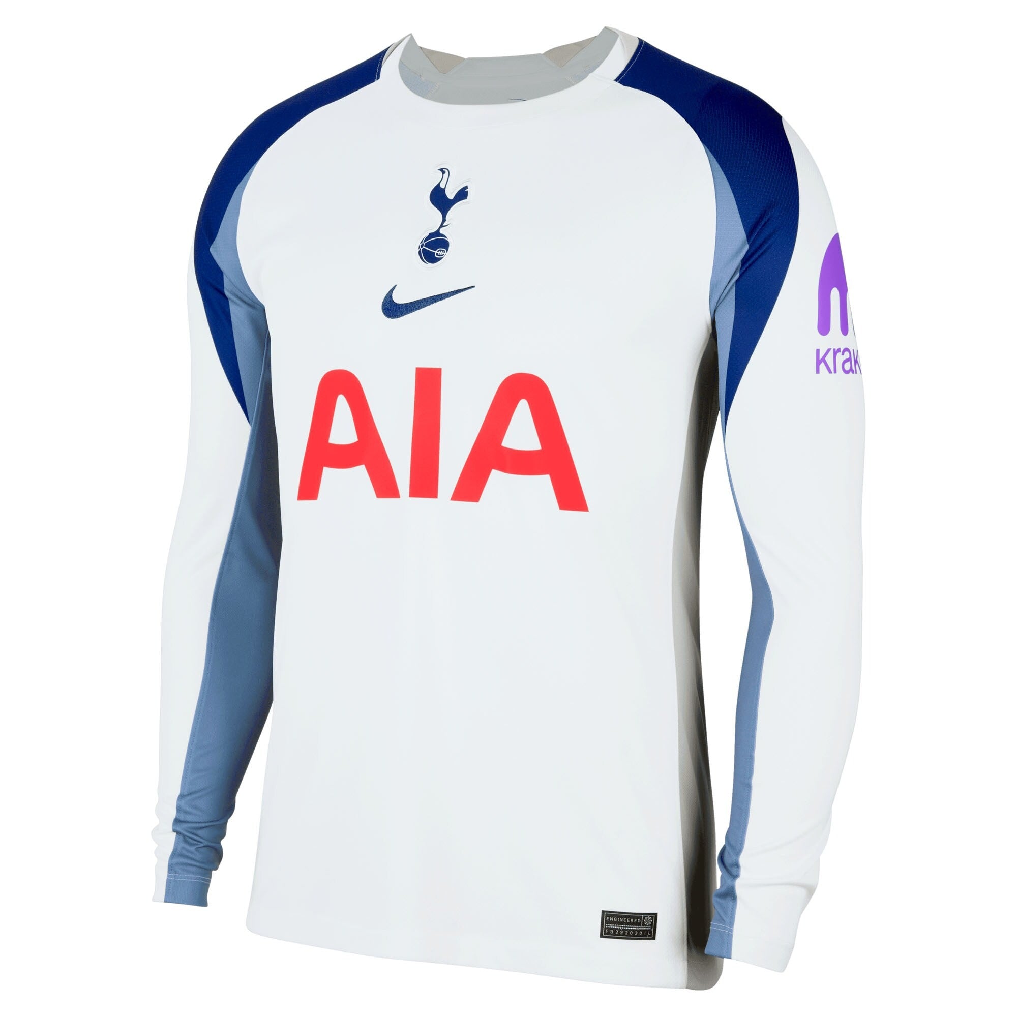 Tottenham Hotspur Nike 2025/26 Home Long Sleeve Custom Jersey - White