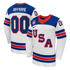 USA Hockey Authentic Nike 2026 Away Supporter Edition Custom Jersey – White/Blue/Red - Jersey Teams World