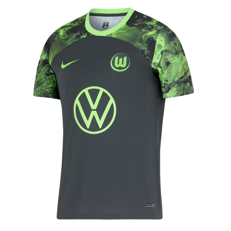 VfL Wolfsburg Away Stadium Shirt 2023-24 Custom Jersey - Black - Jersey Teams World