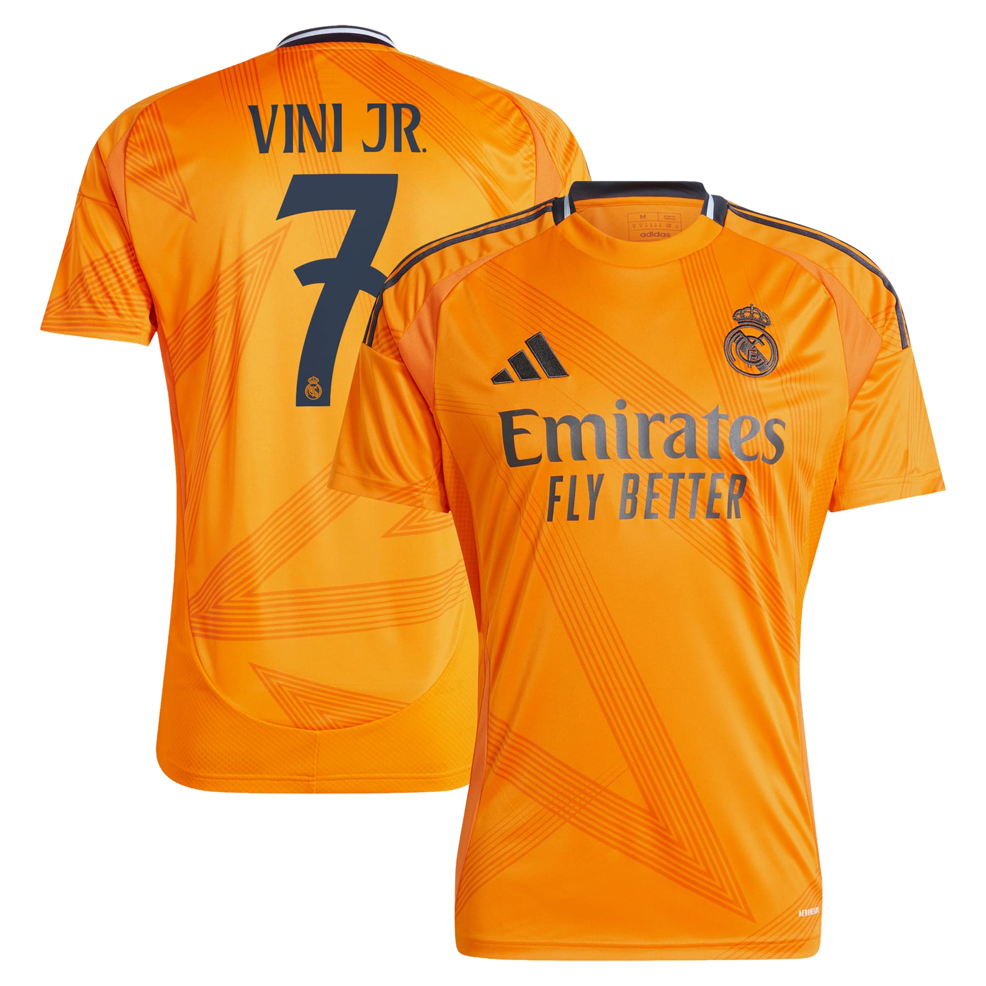 Vini Jr. Real Madrid adidas 2024/25 Away Player Jersey - Orange