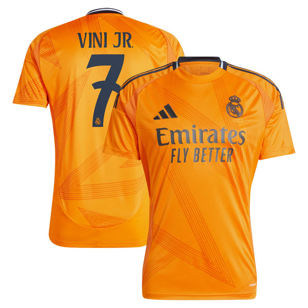 Vini Jr. Real Madrid adidas 2024/25 Away Player Jersey - Orange