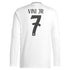 Vini Jr. Real Madrid adidas 2024/25 Home Long Sleeve Player Jersey - White