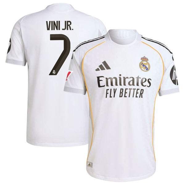 Vini Jr. Real Madrid adidas 2025/26 Home Authentic Jersey - White
