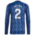William Saliba Arsenal adidas 2025/26 Away Long Sleeve Player Jersey - Blue