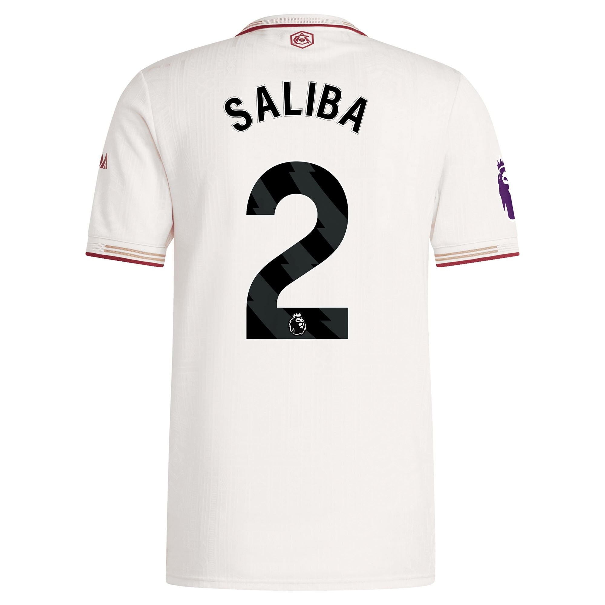 William Saliba Arsenal adidas 2025/26 Third Player Jersey - White