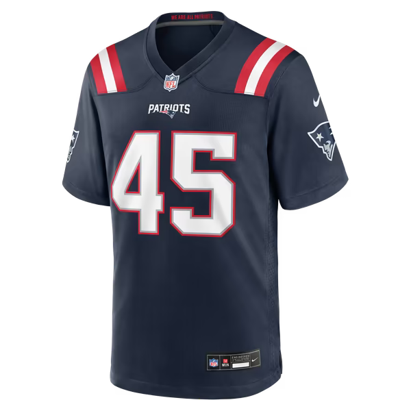 Quintayvious Hutchins New England Patriots Nike Team Game Jersey - Navy