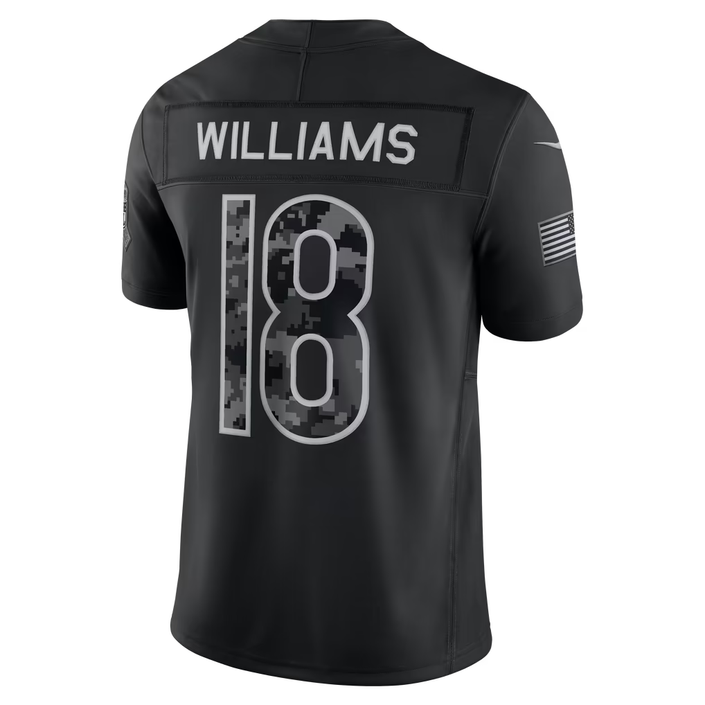 Caleb Williams Chicago Bears Nike 2026 Salute to Service Stitched Limited Jersey - Black