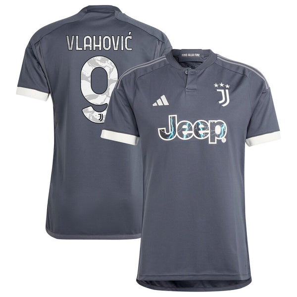 Dušan Vlahović Juventus adidas 2023/24 Third  Player Jersey - Gray