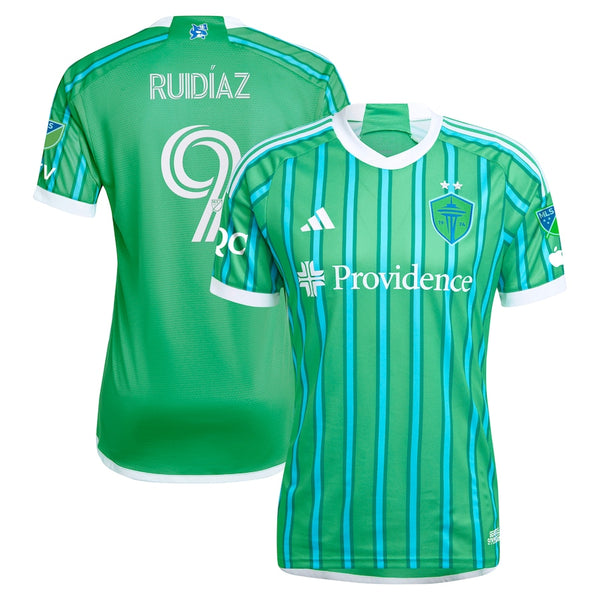 Raul Ruidiaz Seattle Sounders FC adidas 2024 The Anniversary Kit Authentic Player Jersey – Green