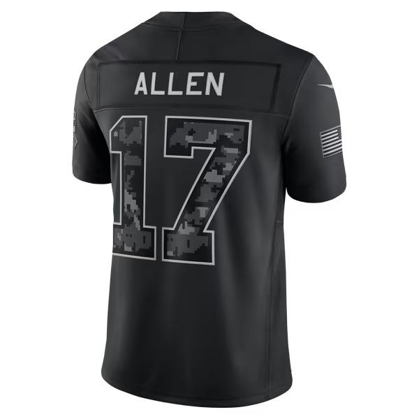 Josh Allen Buffalo Bills Nike 2026 Salute to Service Stitched Limited Jersey - Black