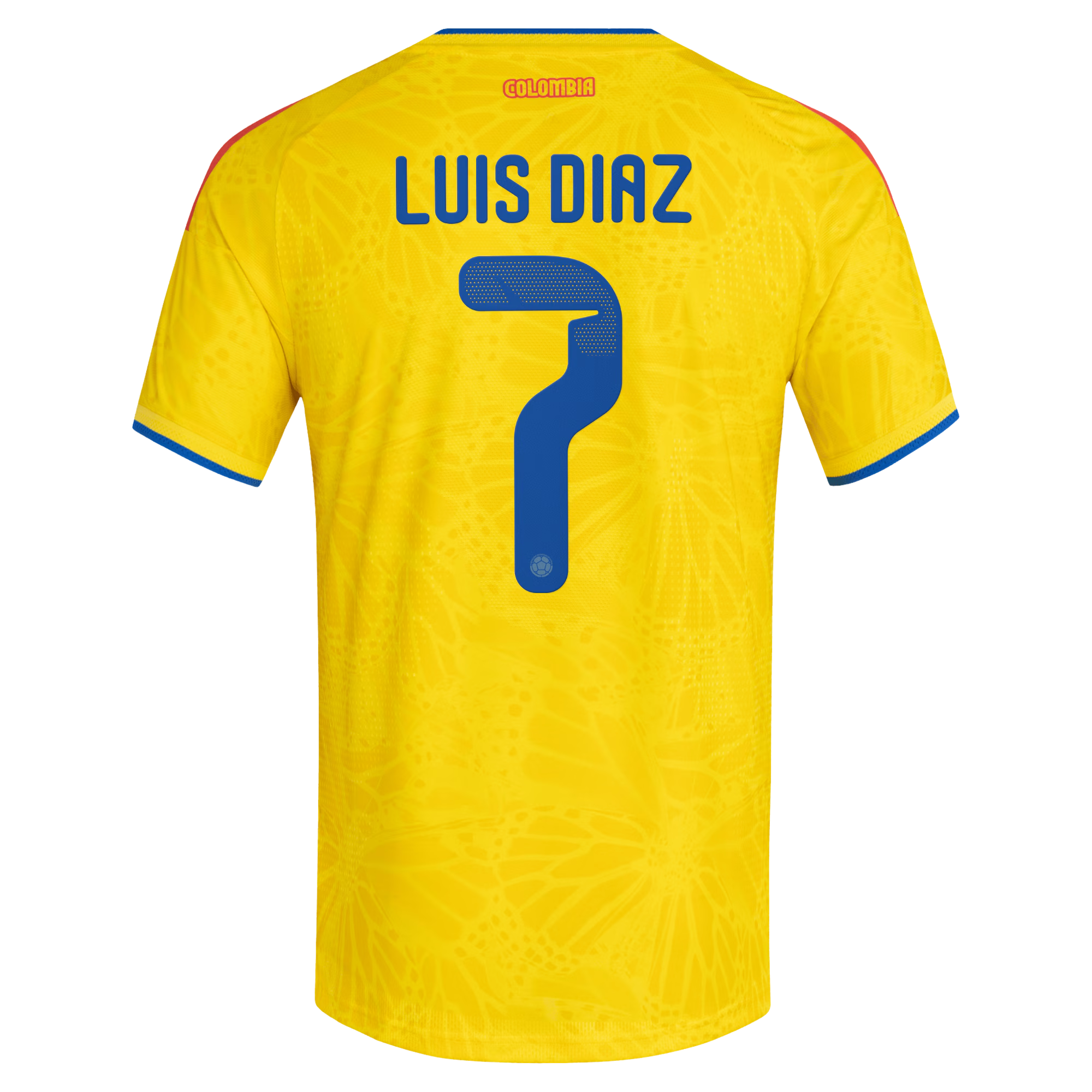adidas Colombia National Team 2026 Home Player Edition Jersey – Luis Diaz #7 – Yellow